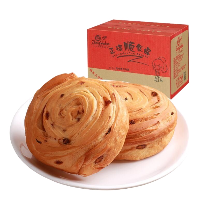 WQMD正得顺千层酥面包红豆味500g/箱