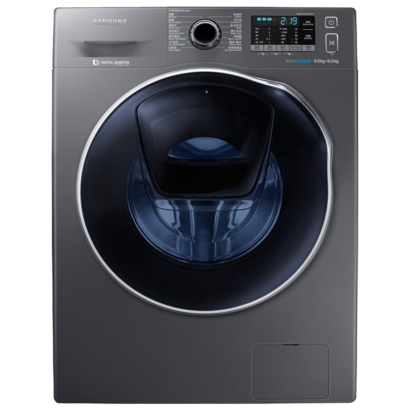 三星(SAMSUNG) WD90K5410OX/SC(XQG90-90K5410OX)9公斤 智能变频洗烘一体(钛晶灰)