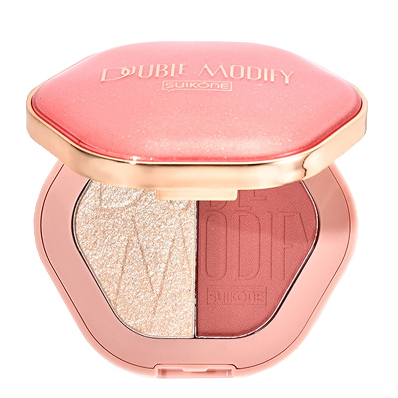 苏卡娜(suikone)双色高光腮红哑光珠光上妆自然细腻修饰脸型土豆泥腮红