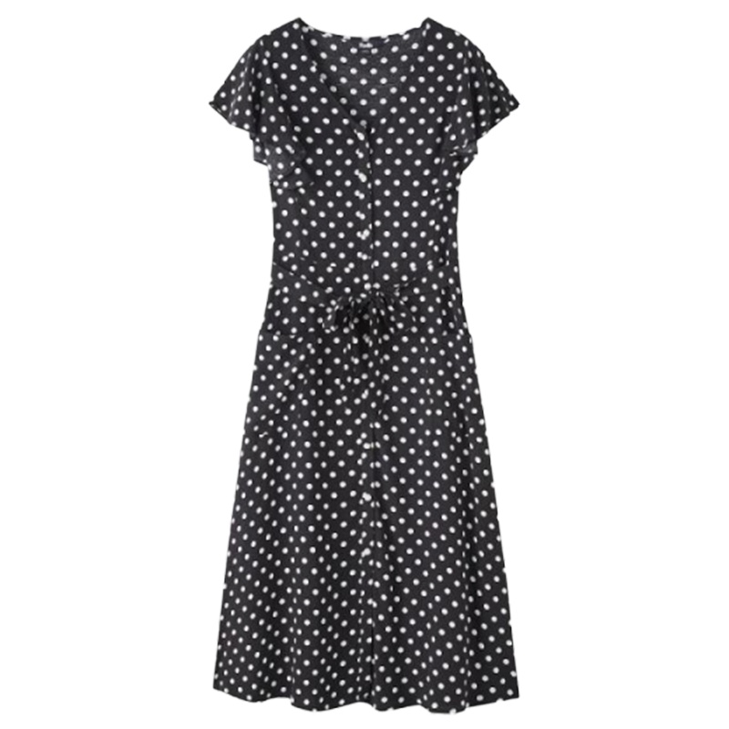 【专柜同款】Puella法国小众裙子女2020新款夏季流行很仙的中长款波点雪纺连衣裙小清新20014438