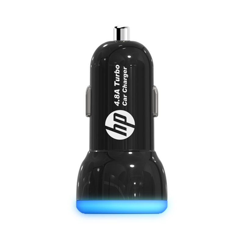 HP惠普车充M10 车载手机充电器 4.8A快速充电 智能双USB输出 多功能汽车点烟器头 一拖二