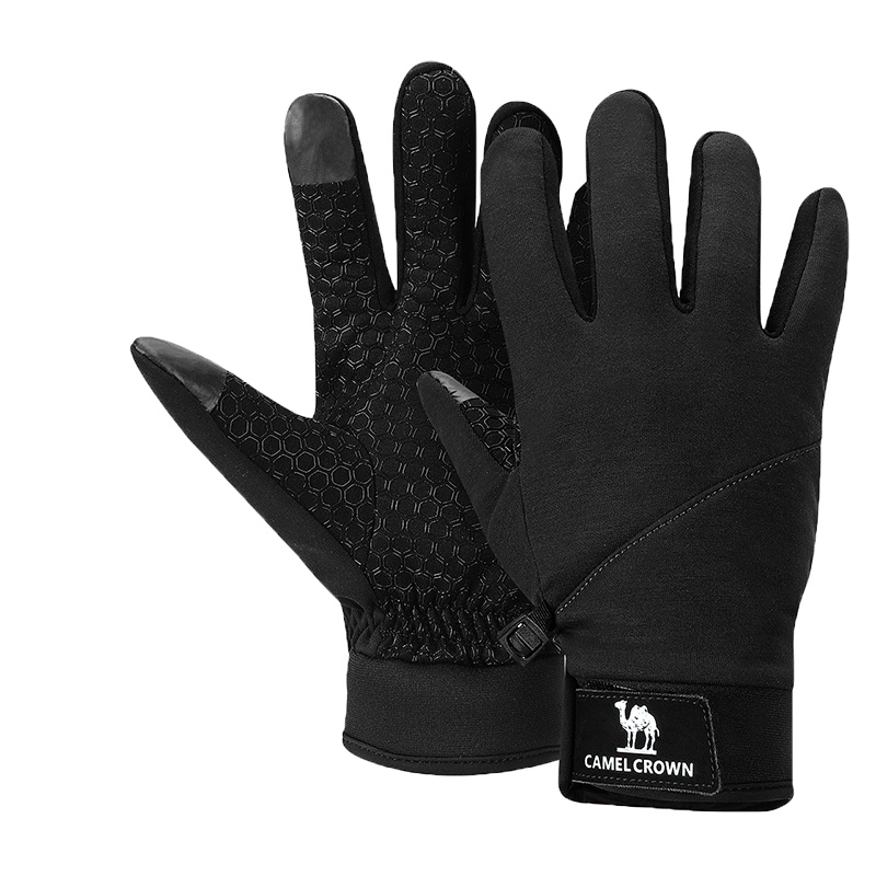 骆驼秋冬骑行手套男女冬天保暖防寒加绒骑车手套