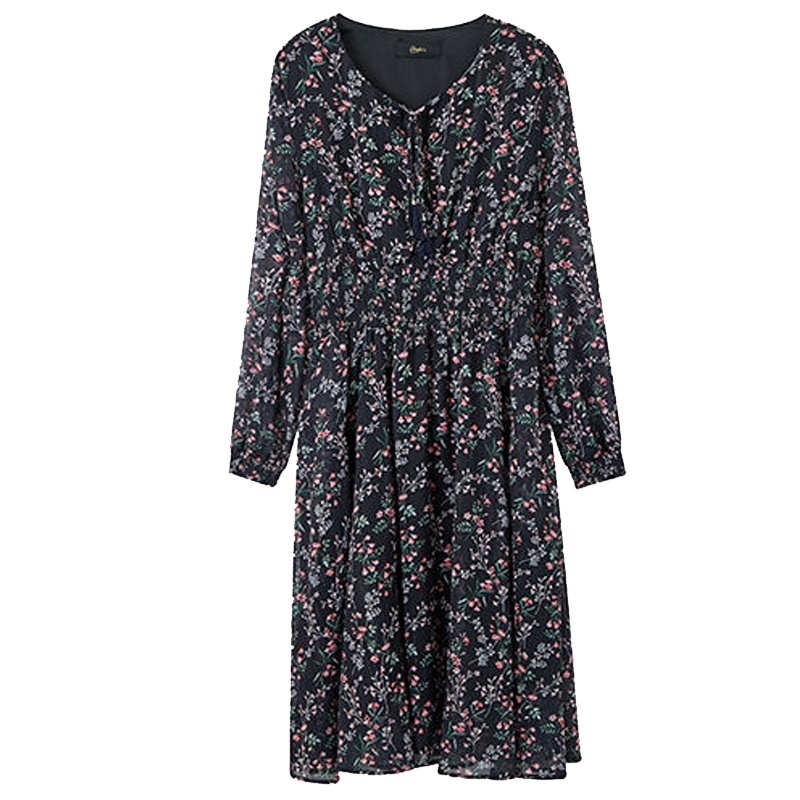 拉夏贝尔candie’s春季新款韩版气质显瘦小清新雪纺连衣裙30083202