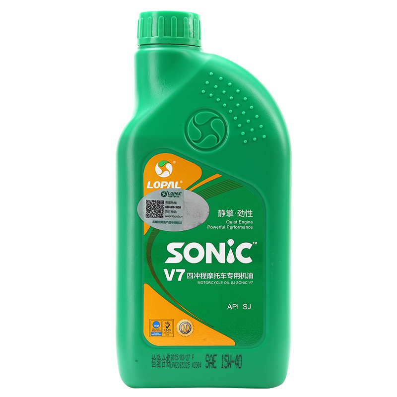 龙蟠 四冲程 合成型摩托车机油 SONIC 官方正品SJ 15W-40 1L