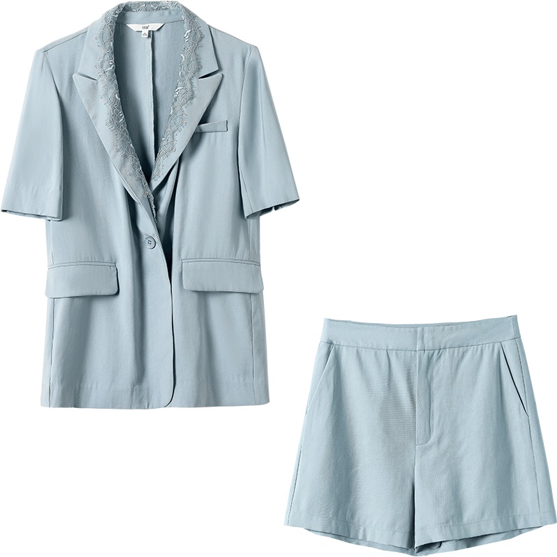 OSA欧莎西装套装女韩版2019新款夏短裤休闲两件套洋气减龄职业装