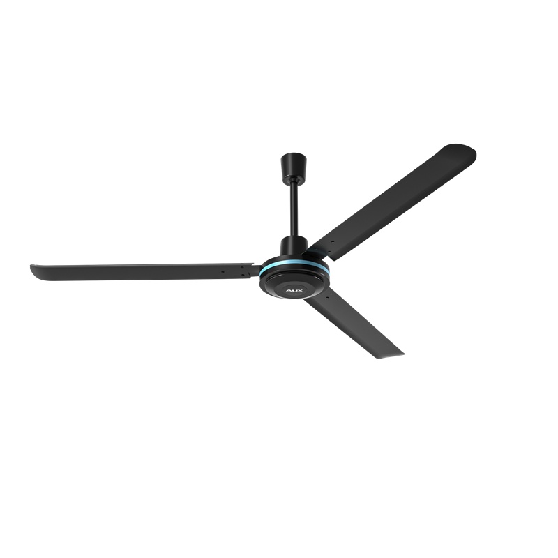 奥克斯黑色吊扇家用客厅餐厅大风力铁叶工业吸顶式48寸吊风扇 48寸纯铜电机壁控款