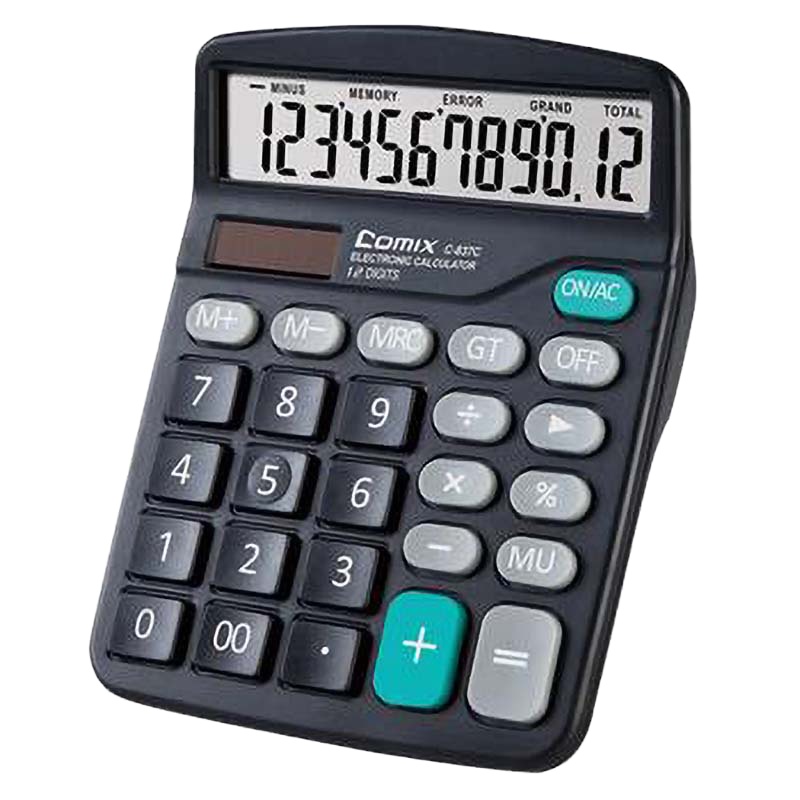 齐心 超省钱普通办公计算器 C-837C 黑色 一台装(起订量不足10台不发货)(J)