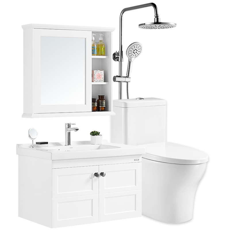 惠达卫浴静音抽水马桶坐便器浴室柜沐浴淋浴花洒喷头组合套装