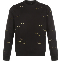 FENDI 男士 棉质加绒款圆领长袖卫衣运动衫 FY0178 ACNA