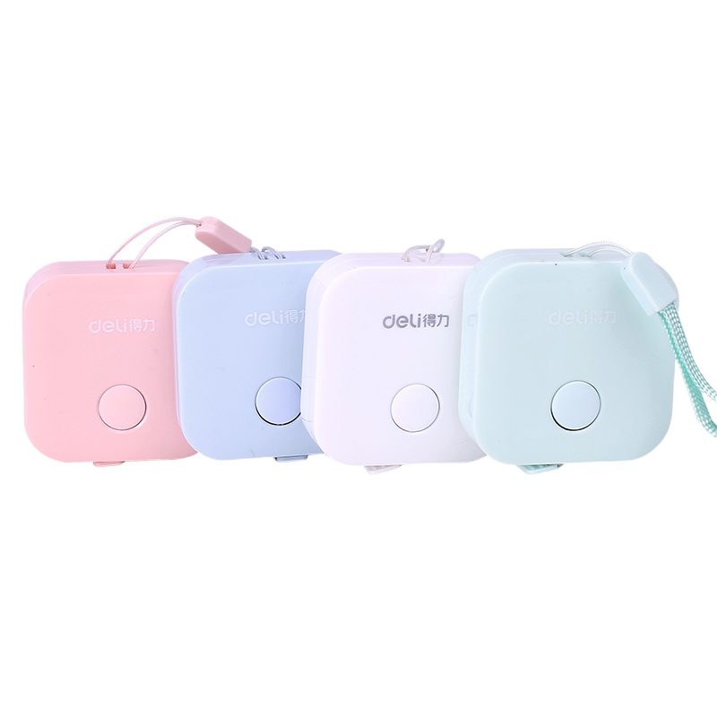 得力79650皮卷尺(混)高精度 直尺 尺子 便携式 家用办公 精准测量(5个/组)