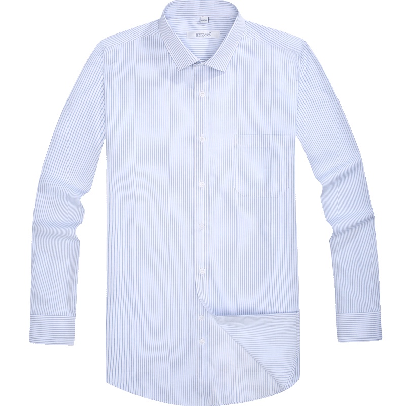 HODO红豆男装男士长袖衬衫 春季新品男士棉条纹长袖衬衫