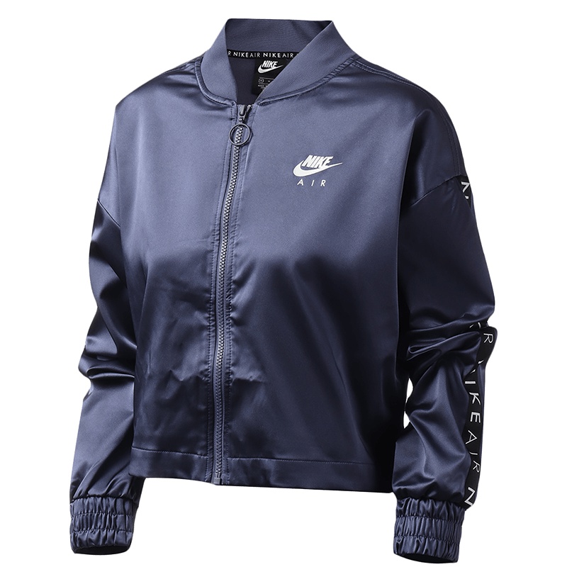 NIKE女装夹克时尚机织绸面拉链立领开衫休闲运动服BV4780
