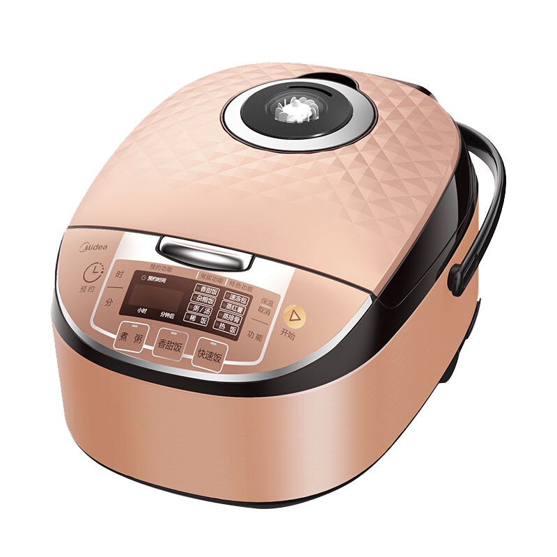 美的电饭煲RS5093电饭锅家用5L大容量多功能饭煲24小时预约气动涡轮涡轮蒸汽阀 聚能内胆米饭受热更均匀 涡轮蒸汽阀