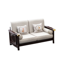 月影梳桐新中式实木沙发小户型三人位贵妃冬夏两用客厅现代简约家具禅意家