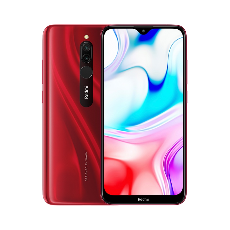 小米 (MI)Redmi 8 4+64GB魅影红 5000mAh大电量 大字体大音量 3D四曲面机身双摄 骁龙八核处理器 AI人脸解锁老年人红米游戏智能移动联通电信全网通4G手机