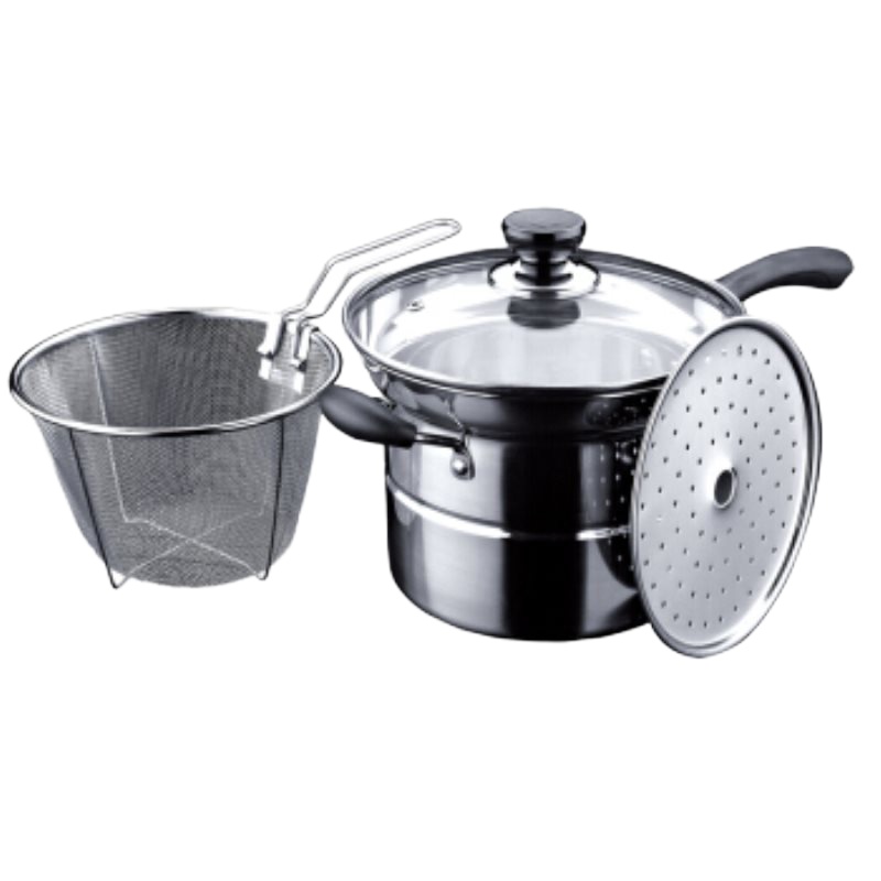 赫曼德(NOLTE)实用厨房礼物 佳得宝优质不锈钢双层多用锅 燃气煤气电磁炉通用锅具(XF)