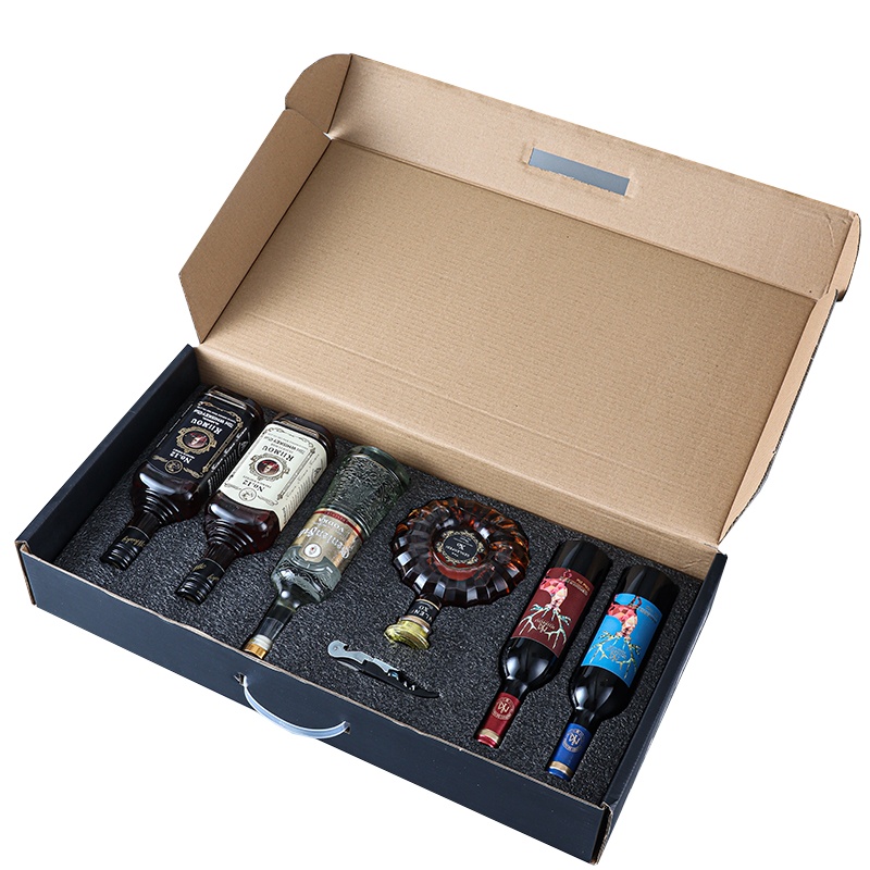 进口红酒13.5%vol干红葡萄酒8%vol甜红葡萄酒威士忌伏特加XO大礼盒送海马刀