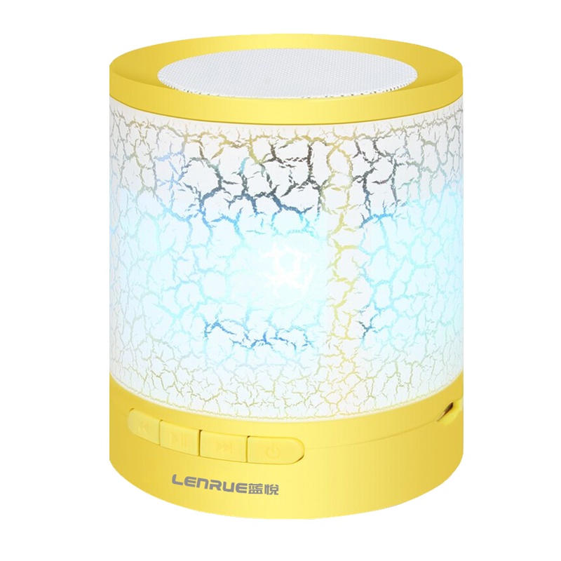蓝悦LEnRuE A3无线蓝牙音箱 七彩发光手机迷你音响 便携式插卡户外音箱 台式电脑重低音炮音箱收款播报器 黄色