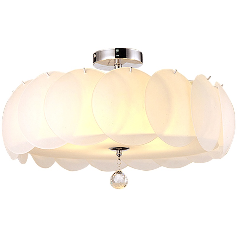 Grevol品拓PINTUOled吸顶灯水晶灯简约现代吸顶灯圆形卧室灯温馨浪漫水晶玻璃餐厅灯具灯饰15M2