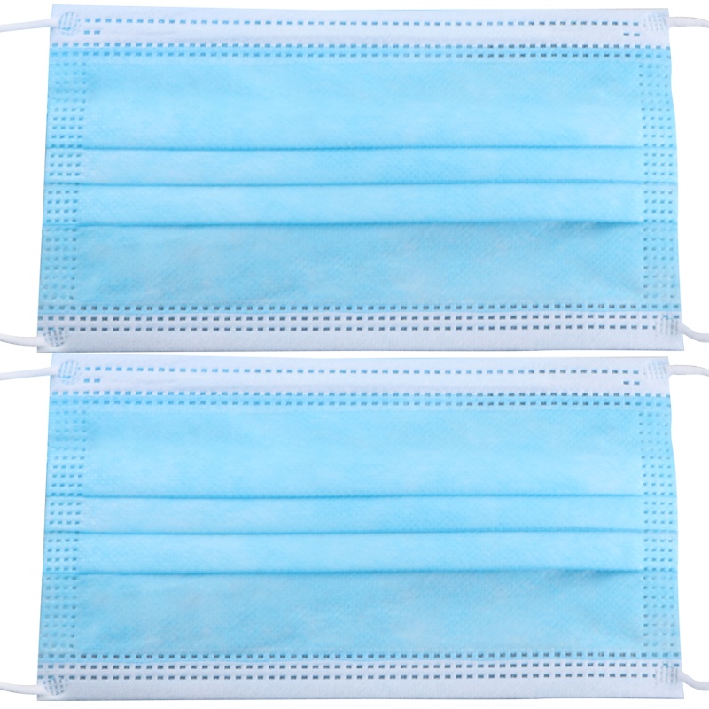 一次性口罩夏天薄款透气熔喷无纺布三层防护成人口鼻罩50只装