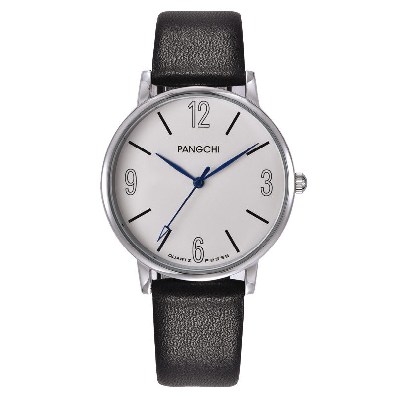 鹏志新款男皮带手表 学生情侣手表韩版简约休闲石英表女2555