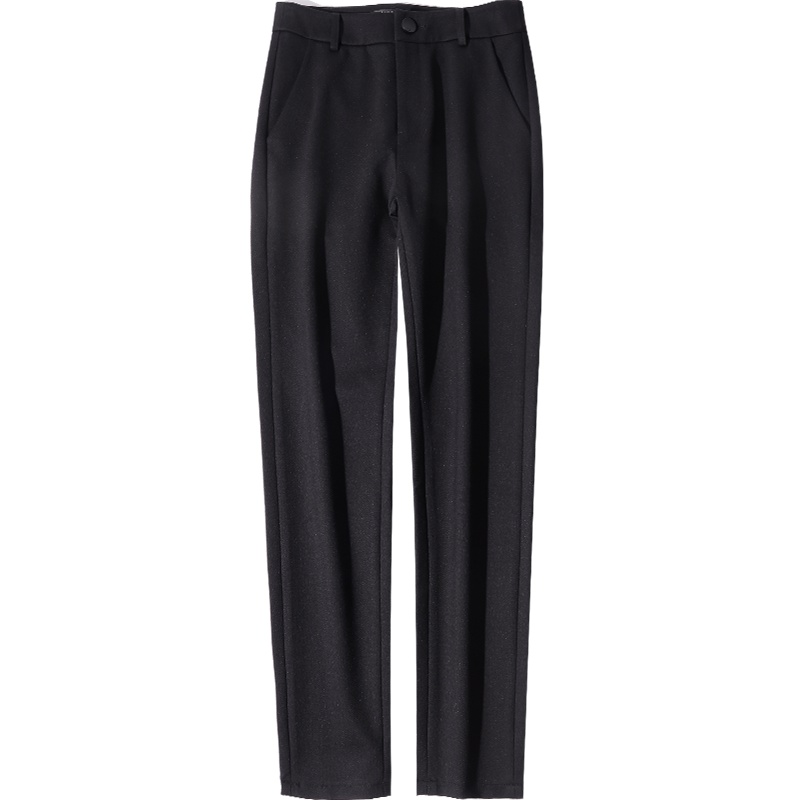 娅丽达女裤2019秋季新款裤子女黑色小脚裤显瘦弹力休闲铅笔长裤I3015