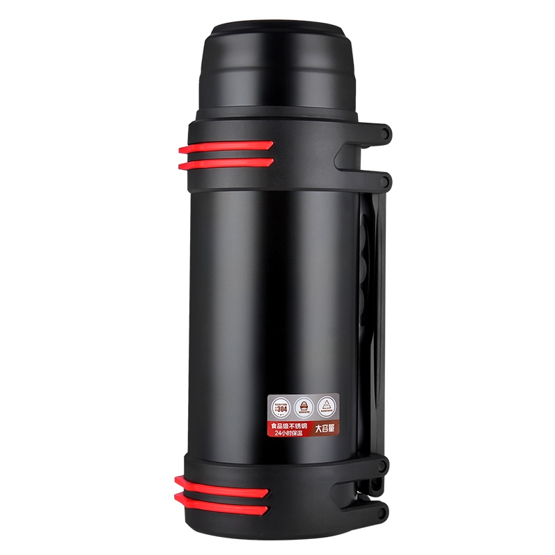 欧润哲 车载保温壶 2升304不锈钢黑色款 保温水壶热水瓶大容量保温瓶家用户外便携旅行车载暖水杯壶