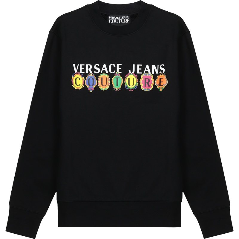 范思哲 VERSACE JEANS COUTURE 男士 棉质圆领长袖卫衣运动衫B7GWA7PC 30456