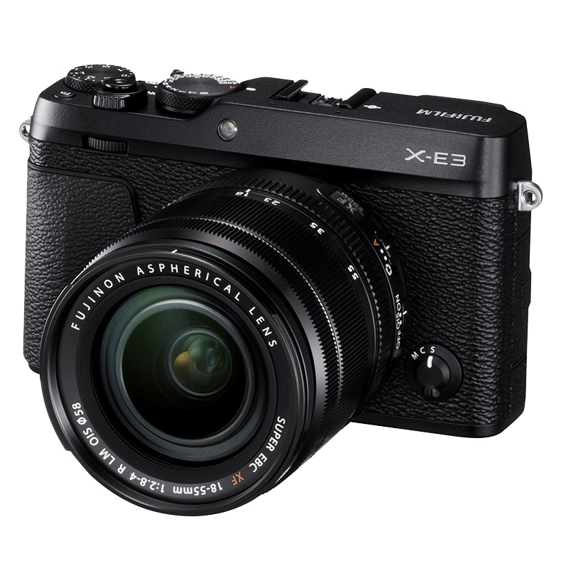 富士(FUJIFILM)X-E3(XF18-55MM)黑色 变焦套装 单镜头套装 有效像素2430万 富士微单 XE3