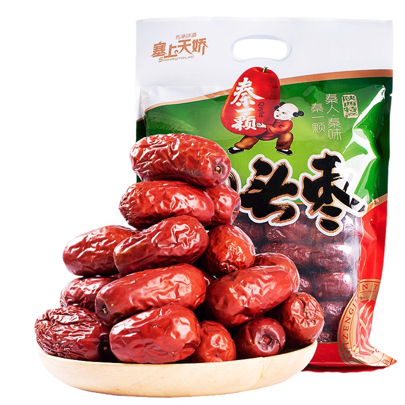 塞上天娇 狗头枣陕西特产红枣西安大枣500g枣干 5包（家庭装）