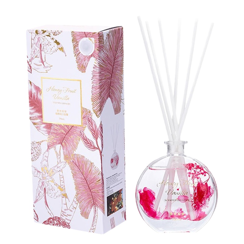 名创优品(miniso) 蜜果香草无火香薰 居家室内房间卧室藤条香氛精油 卫生间厕所空气清新剂90ML