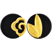 周生生(CHOWSANGSANG)黄金(足金)Daily Luxe吉祥系列玉髓耳钉 88143E 定价