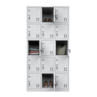 永格办公室钢制文件柜凭证抽屉资料柜档案员工更衣柜带锁矮柜储物柜子十五门更衣柜