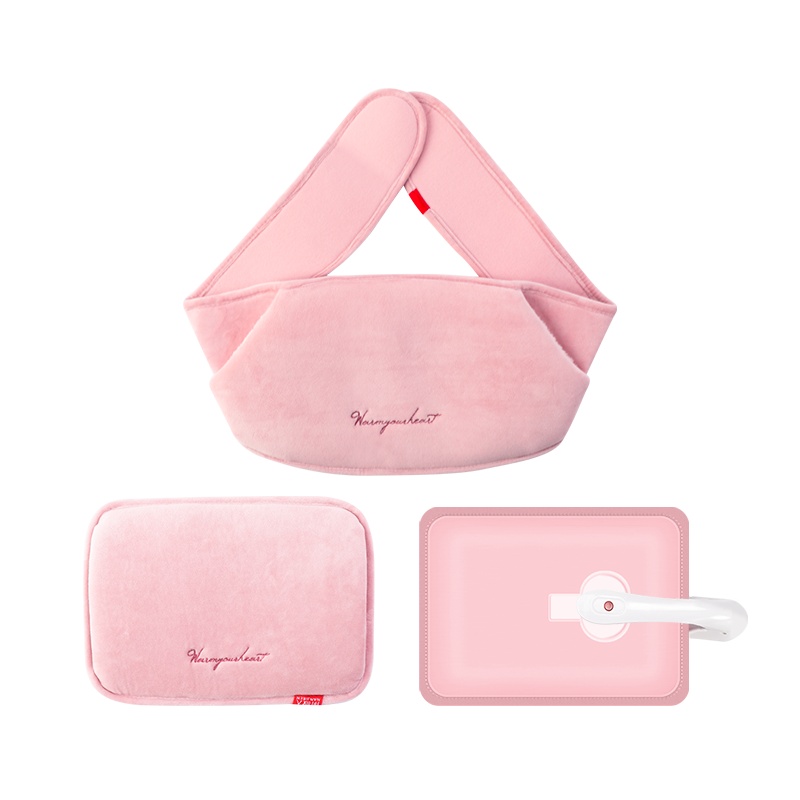 南极人(NanJiren)暖手宝RT220-2-1006防爆充电长效保温加厚防护热水袋毛绒腹部暖水袋充电暖宝宝暖腰带