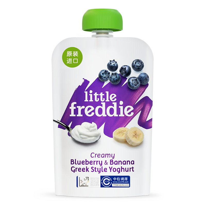 little freddie 小皮发酵乳蓝莓香蕉泥100g 袋装 果蔬泥 适用年龄7个月以上