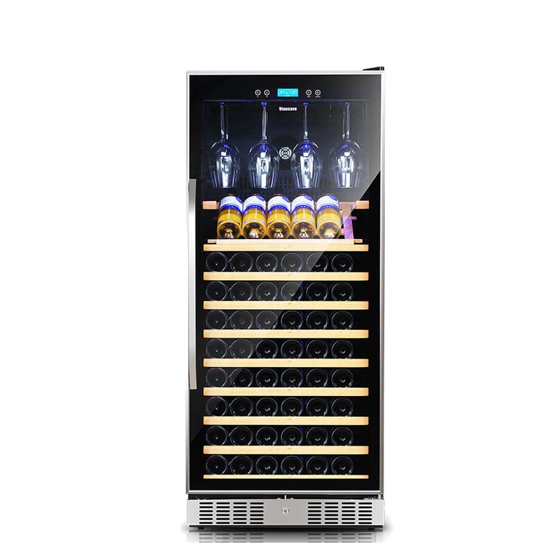 维诺卡夫（vinocave）CWC-128A 压缩机恒温红酒柜128支装侧开门恒温酒柜 配挂杯架