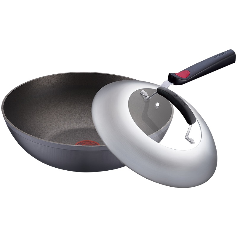 苏泊尔(SUPOR)炒锅不粘锅 火红点三3代钛Pro无油烟平底炒菜锅 家用厨房煤气燃气专用锅具 PC30H4