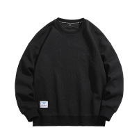 DEBRAND潮男简约英文小标百搭圆领纯色卫衣男街头上衣打底衫套头