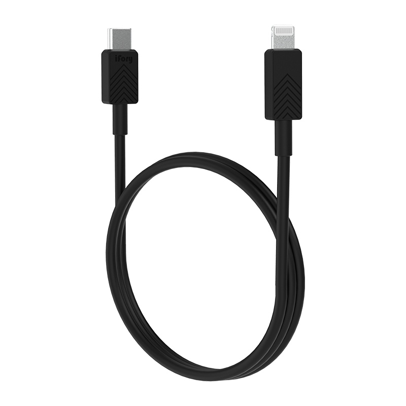 安福瑞ifory MFi认证iphone11pro/xs/7/8快充适用苹果TPE数据线苹果PD快充线 黑色1.8米