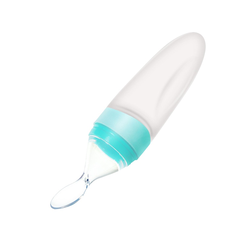 婴蓓 食品级PP硅胶勺米糊奶瓶婴儿硅胶挤压式辅食勺工具喂食器宝宝米粉勺喂养勺子儿童餐具(型号YB-FSS-L)