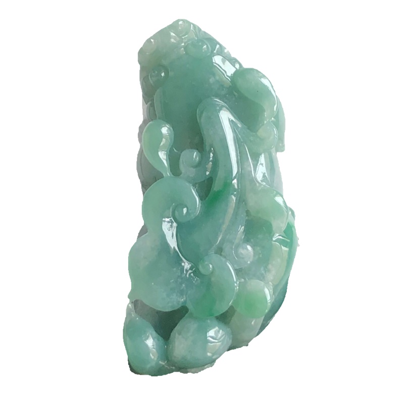 缘源珠宝 天然A货翡翠吊坠 糯种瓜阳色貔貅翡翠吊坠 男女挂件 附送证书