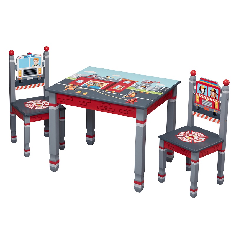 Teamson 纷朵奇儿童桌椅套装写字桌幼儿园宝宝玩具桌椅手绘卡通游戏桌