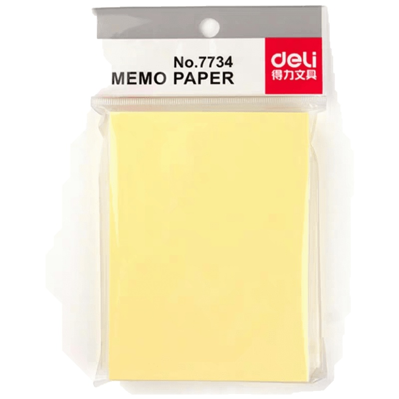 得力7734 记事贴/便签纸/便签本/N次贴/便利贴/记事 可撕76*101mm