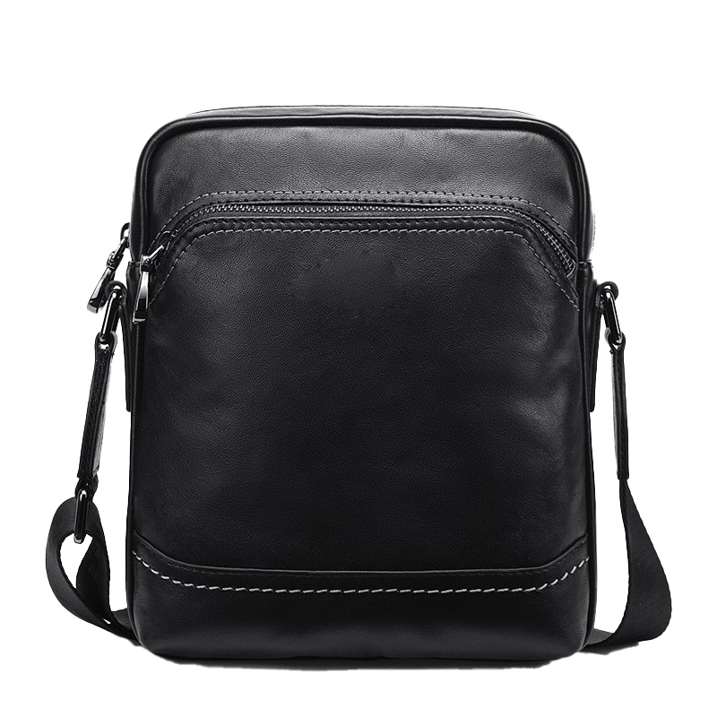 斜挎包 041641 单肩包时尚商务男士牛皮大容量单肩包(单位:个)