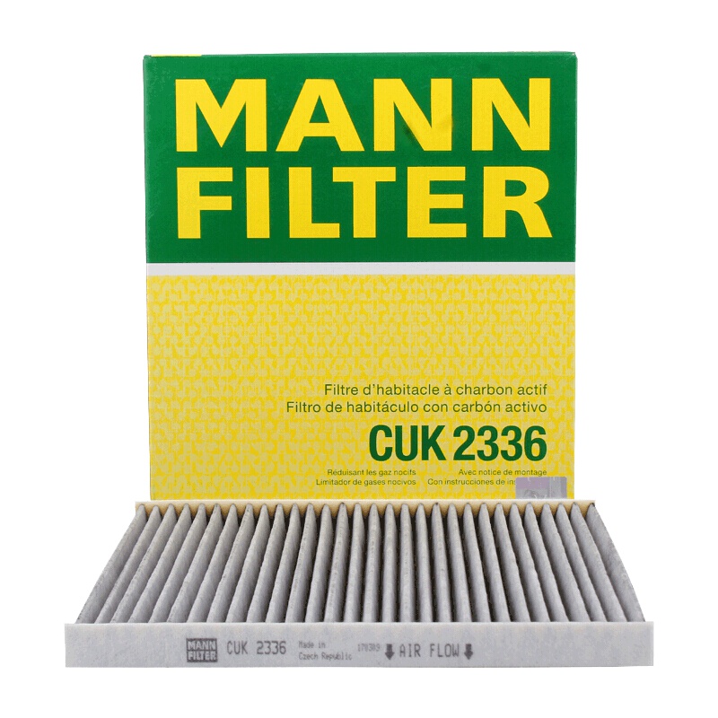 曼牌(MANN)活性炭空调滤CUK2336适配飞思/锐欧/福瑞迪/起亚K3/K3S/奕跑KX1/佳乐3代/瑞风S2/S3