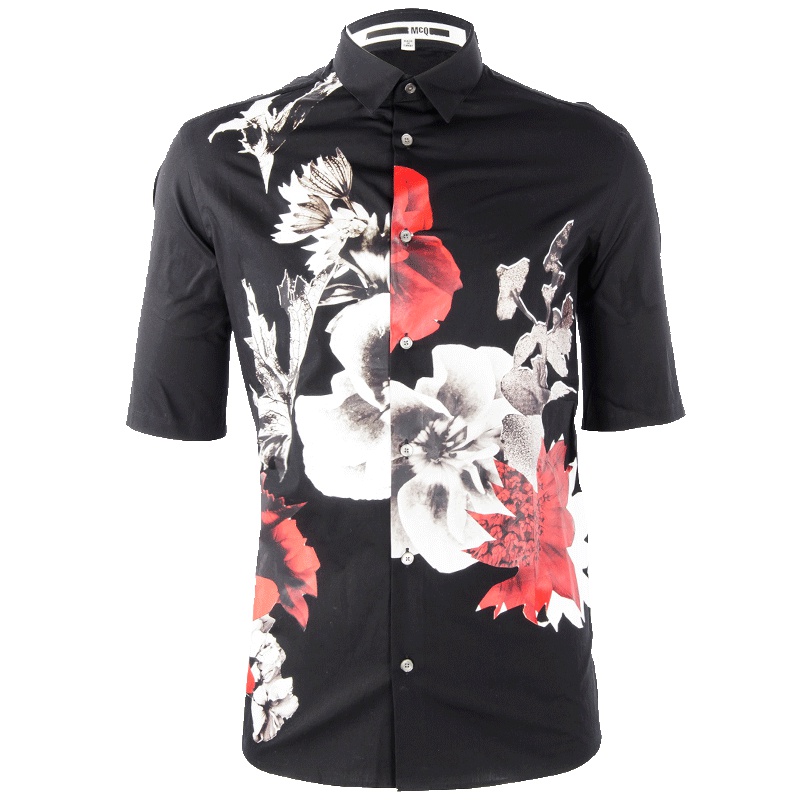 MCQ麦寇/亚历山大麦昆副线/欧美潮牌男装男士衬衣上装短袖衬衫