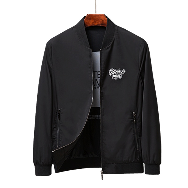 迪伽默 男外套2020秋季新款时尚潮流男士外套纯色立领男式夹克