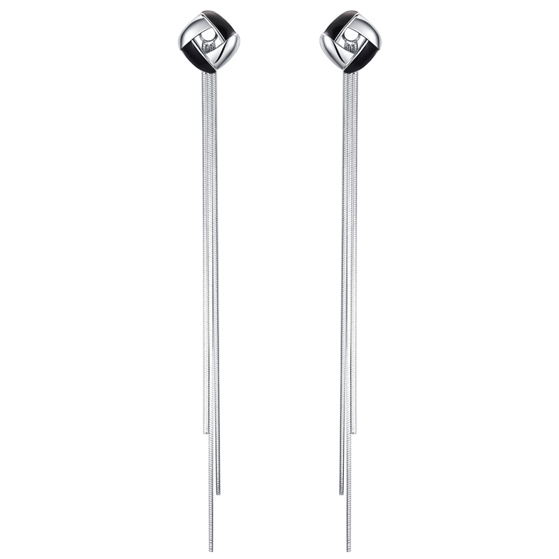 佰色传情925纯银流苏耳环女新款潮耳坠长款气质高级感网红耳饰