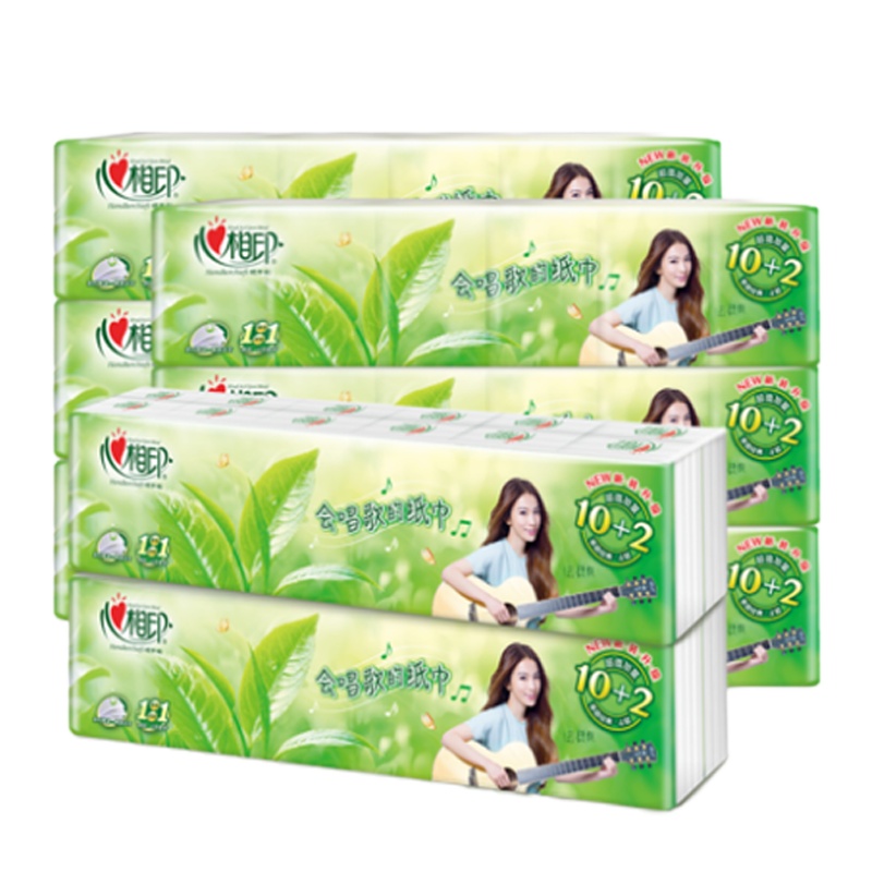 DP 心相印茶语小包纸手帕纸纸巾4层.8片.12包