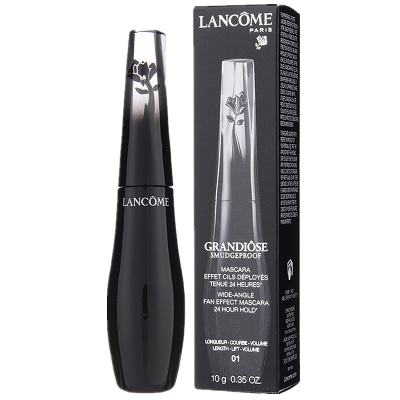 LANCOME兰蔻睫毛膏纤长卷翘浓密大眼天鹅颈广角羽扇防水防晕染单头睫毛膏 01#黑色 10g